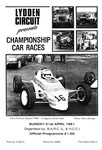 Programme cover of Lydden Hill Race Circuit, 21/04/1991
