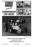 Programme cover of Lydden Hill Race Circuit, 29/09/1991