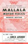 Programme cover of Mallala Motor Sport Park, 19/08/1961