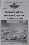 Programme cover of Mallala Motor Sport Park, 17/10/1982