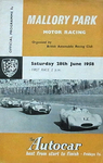 Programme cover of Mallory Park Circuit, 28/06/1958