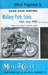 Programme cover of Mallory Park Circuit, 12/07/1959