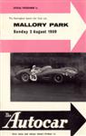Programme cover of Mallory Park Circuit, 02/08/1959