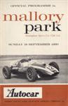 Programme cover of Mallory Park Circuit, 18/09/1960