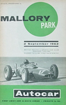 Programme cover of Mallory Park Circuit, 02/09/1962