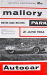 Programme cover of Mallory Park Circuit, 21/06/1964