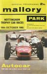 Programme cover of Mallory Park Circuit, 10/10/1965