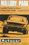 Programme cover of Mallory Park Circuit, 18/09/1966