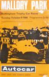 Programme cover of Mallory Park Circuit, 09/10/1966
