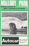 Programme cover of Mallory Park Circuit, 10/09/1967