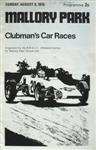Programme cover of Mallory Park Circuit, 09/08/1970