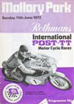 Programme cover of Mallory Park Circuit, 11/06/1972