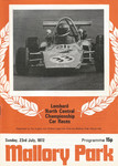 Programme cover of Mallory Park Circuit, 23/07/1972