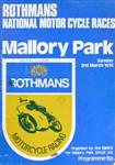 Programme cover of Mallory Park Circuit, 03/03/1974
