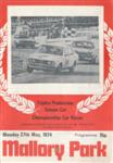 Programme cover of Mallory Park Circuit, 27/05/1974