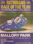 Programme cover of Mallory Park Circuit, 15/09/1974