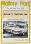 Programme cover of Mallory Park Circuit, 13/07/1975