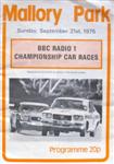 Programme cover of Mallory Park Circuit, 21/09/1975