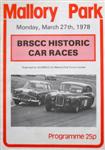 Programme cover of Mallory Park Circuit, 27/03/1978