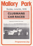 Programme cover of Mallory Park Circuit, 04/06/1978