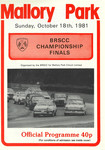 Programme cover of Mallory Park Circuit, 18/10/1981
