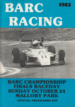 Programme cover of Mallory Park Circuit, 24/10/1982