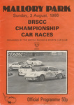 Programme cover of Mallory Park Circuit, 03/08/1986