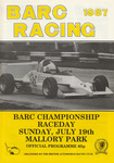 Programme cover of Mallory Park Circuit, 19/07/1987