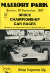 Programme cover of Mallory Park Circuit, 20/09/1987