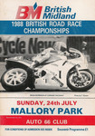 Programme cover of Mallory Park Circuit, 24/07/1988