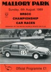 Programme cover of Mallory Park Circuit, 06/08/1989