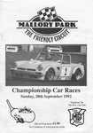 Programme cover of Mallory Park Circuit, 20/09/1992