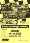 Programme cover of Manfeild Circuit, 10/03/1985