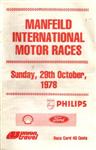 Programme cover of Manfeild Circuit, 29/10/1978