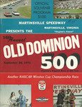 Programme cover of Martinsville Speedway, 26/09/1971