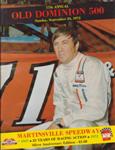 Programme cover of Martinsville Speedway, 24/09/1972