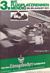 Programme cover of Mendig, 29/08/1971
