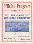 Programme cover of Milwaukee Mile, 15/08/1948
