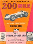 Programme cover of Milwaukee Mile, 19/08/1962