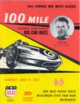 Programme cover of Milwaukee Mile, 09/06/1963