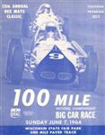 Programme cover of Milwaukee Mile, 07/06/1964