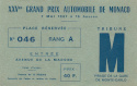Ticket for Monaco, 07/05/1967
