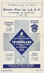 Programme cover of Linas-Montlhéry, 11/07/1933