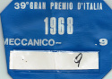 Ticket for Monza, 08/09/1968