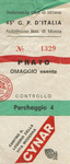 Ticket for Monza, 09/09/1973