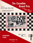 Programme cover of Mosport Park, 30/09/1961