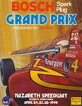 Programme cover of Nazareth Speedway, 26/04/1998