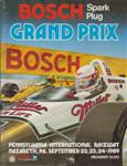 Programme cover of Nazareth Speedway, 24/09/1989