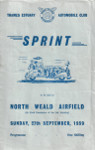 Programme cover of North Weald Airfield, 27/09/1959