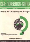 Programme cover of Nürburgring, 19/04/1931